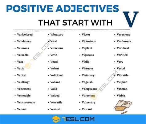 positive character traits that start with v|All 182 Positive Adjectives With V (With Meanings & Examples.